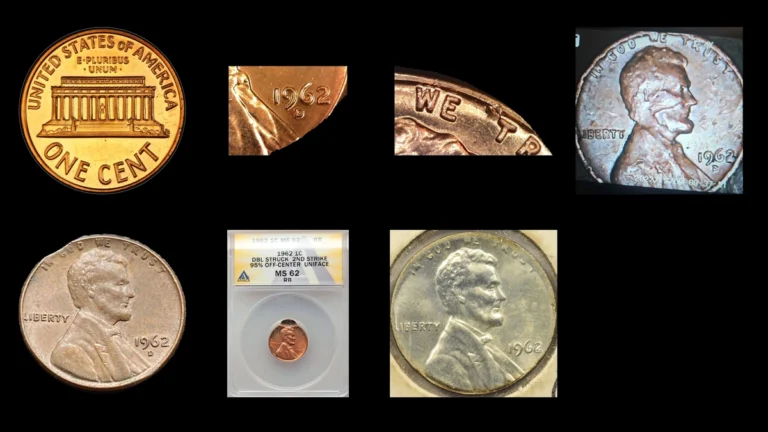 1962 Penny Errors — error coin photographs