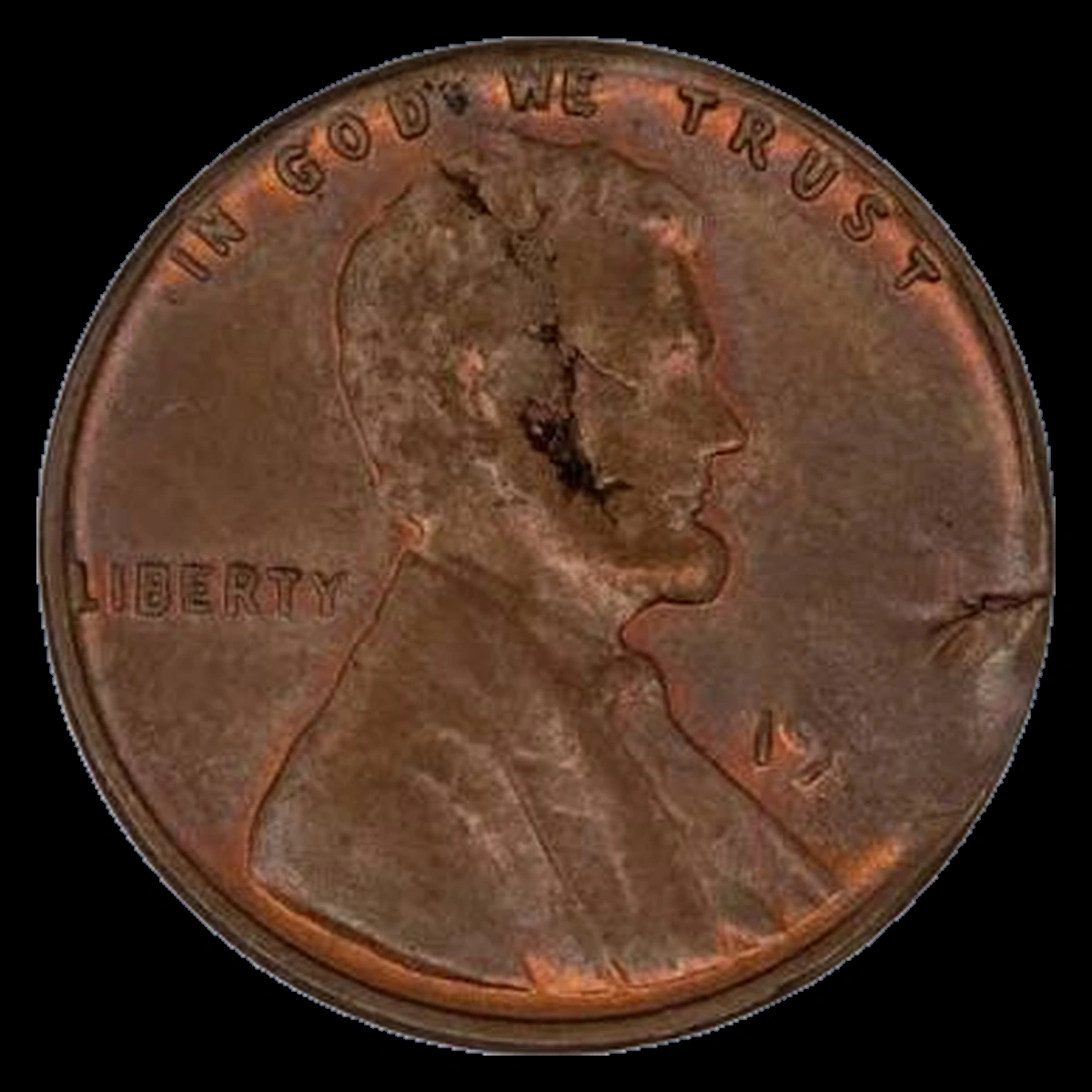 1966 Lincoln Cent (Modern): Planchet Flaw