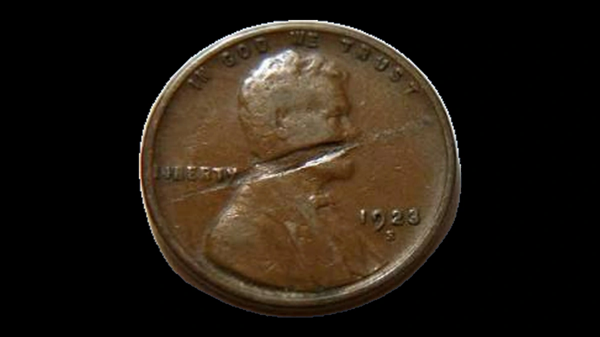 1923 Lincoln Cent (Wheat Reverse): Lamination