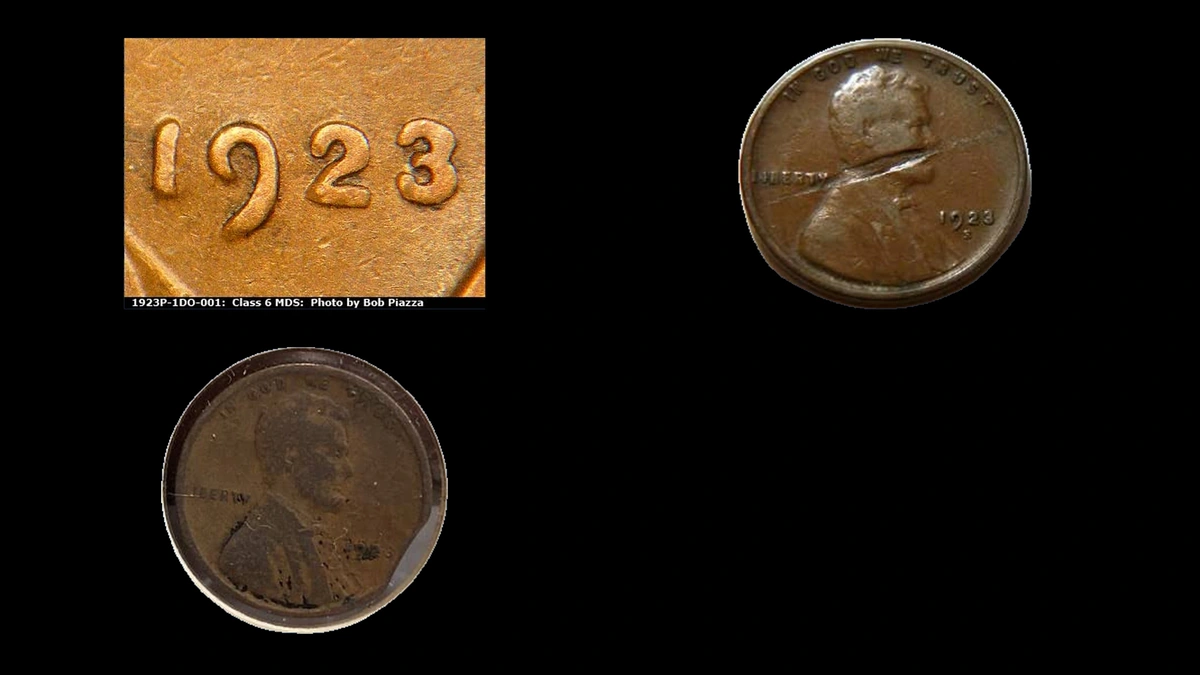 1923 Penny Errors — error coin photographs