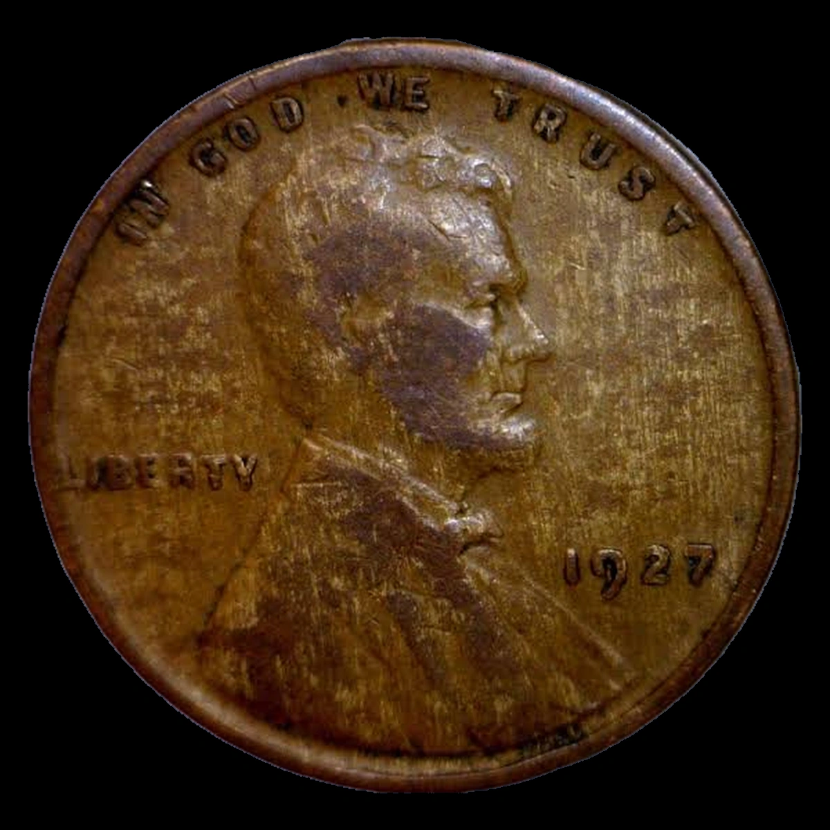 1927 Lincoln Cent (Wheat Reverse): Alloy Error