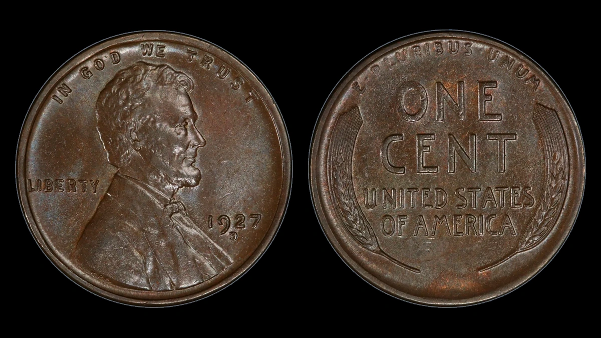 1927 Wheat Penny: Repunched Mintmark