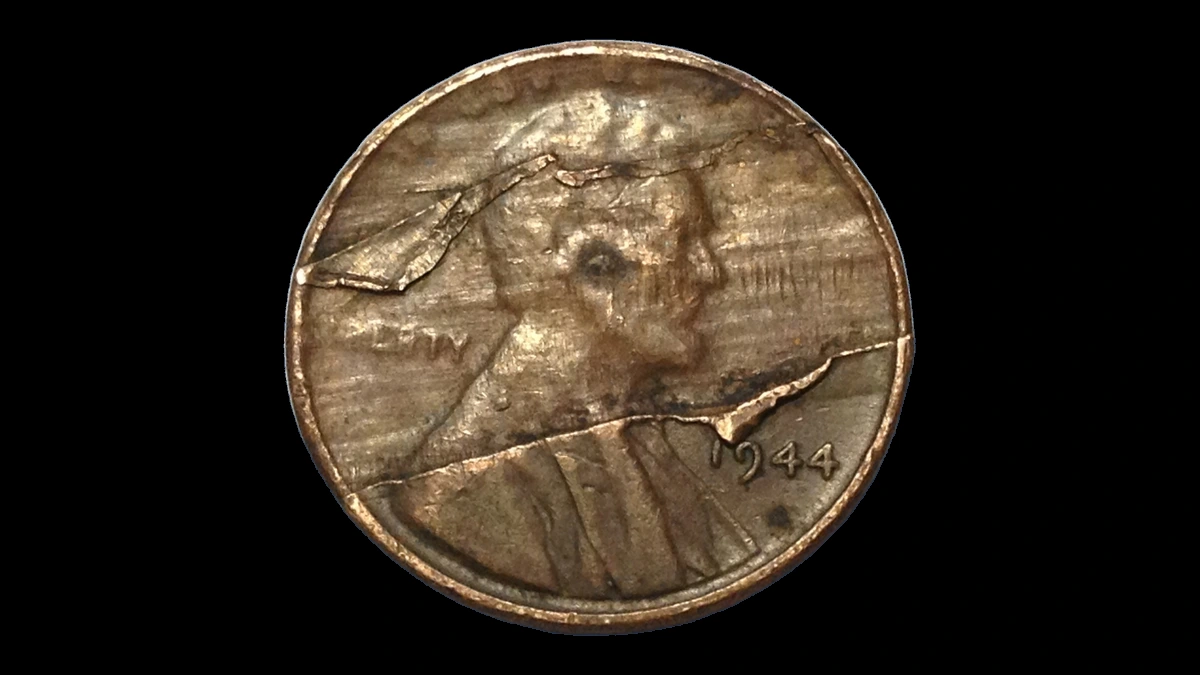 1944 Wheat Penny: Lamination / Split Planchet