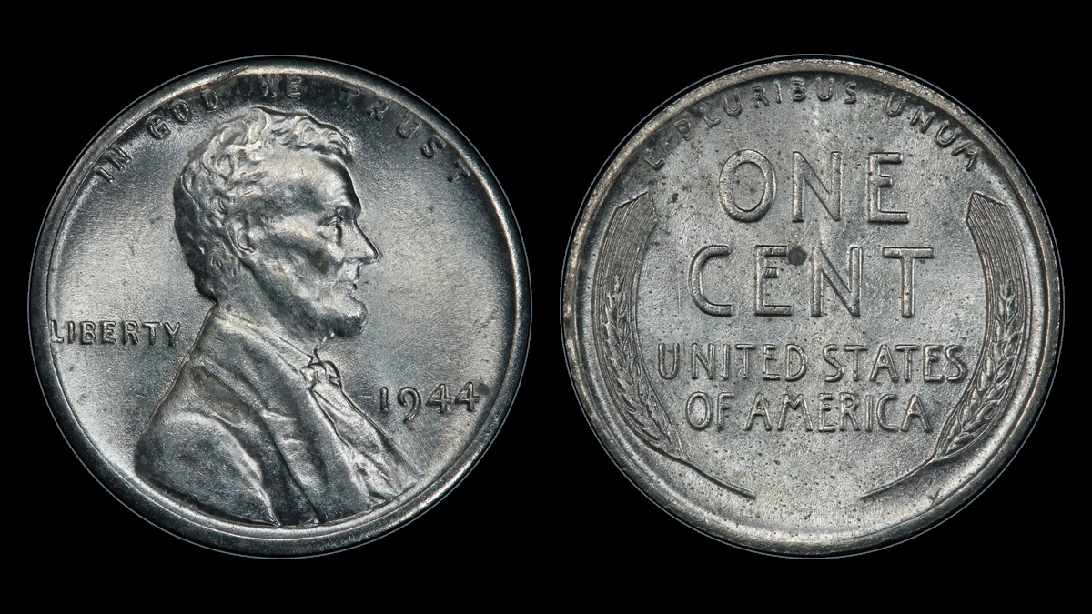 1944 Wheat Penny: Wrong Planchet / Off-Metal Strike