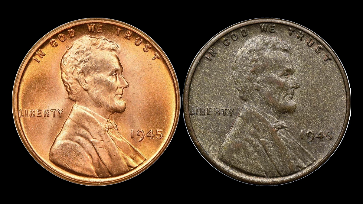 1945 Wheat Penny: Wrong Planchet / Off-Metal Strike