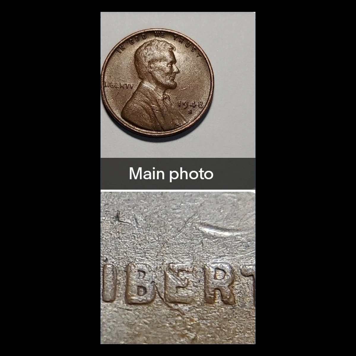 1948 Wheat Penny: BIE Die Break