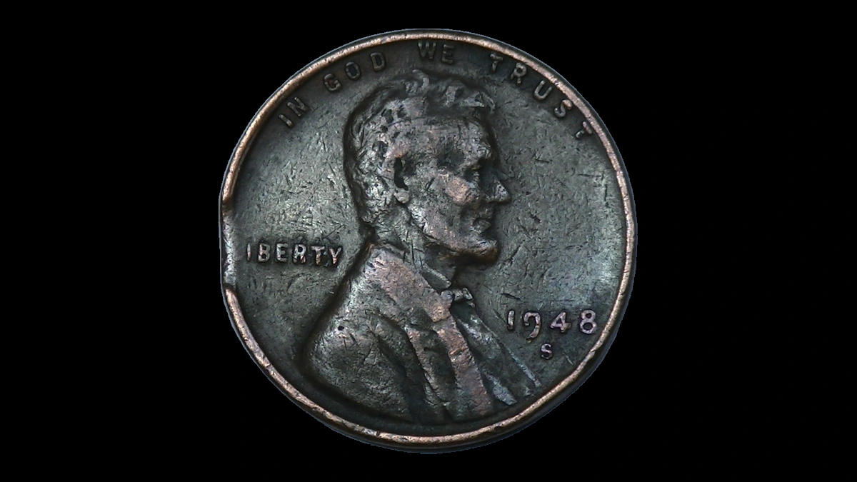 1948 Wheat Penny: Clipped Planchet