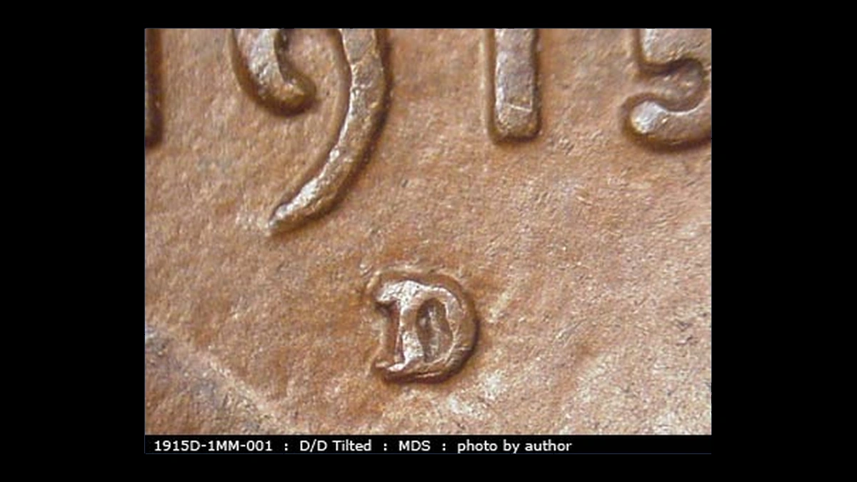 1915 Wheat Penny: Repunched Mintmark