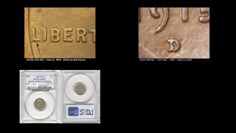 1915 Penny Errors — error coin photographs