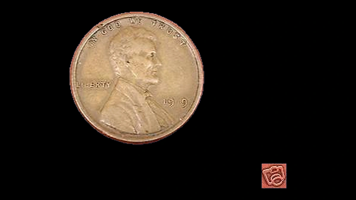 1919 Lincoln Cent (Wheat Reverse): Die Break