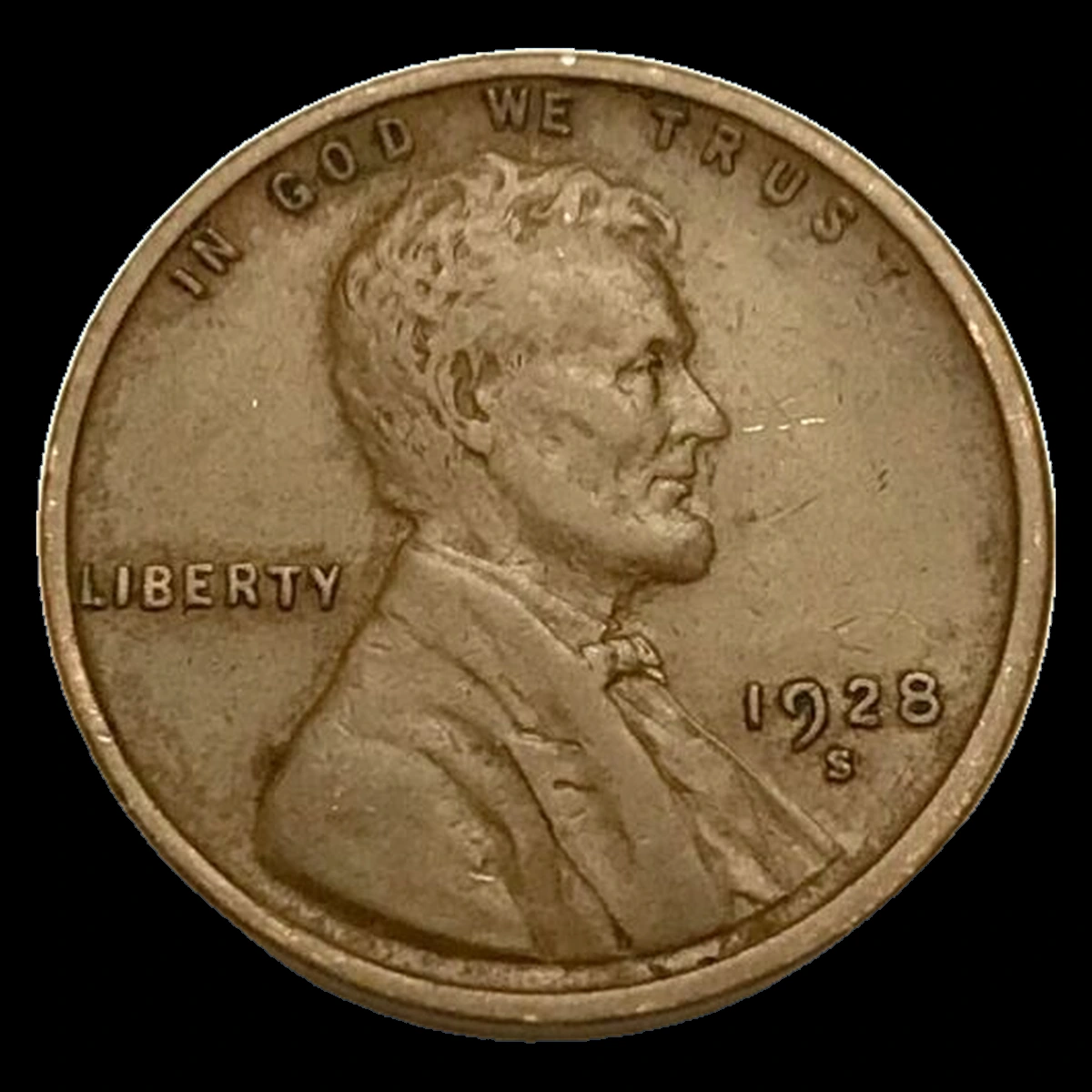 1928 Wheat Penny: Off-Center Strike