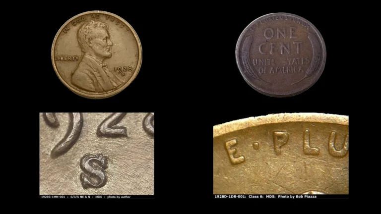 1928 Penny Errors — error coin photographs