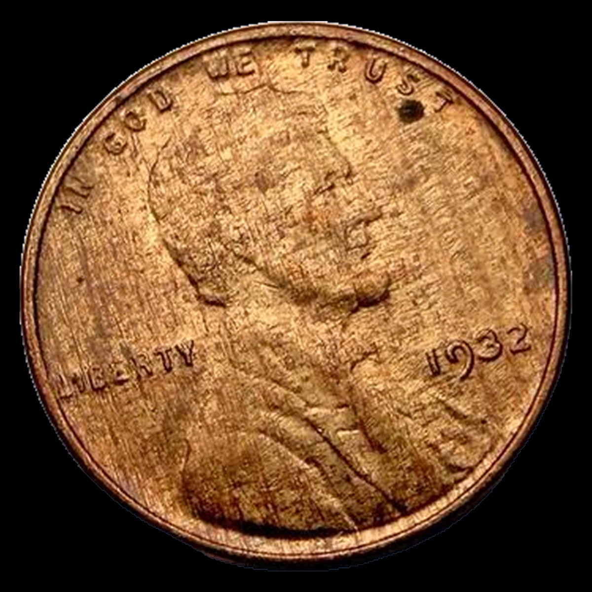 1932 Lincoln Cent (Wheat Reverse): Lamination