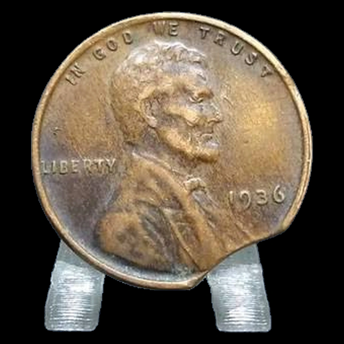 1936 Lincoln Cent (Wheat Reverse): Clipped Planchet
