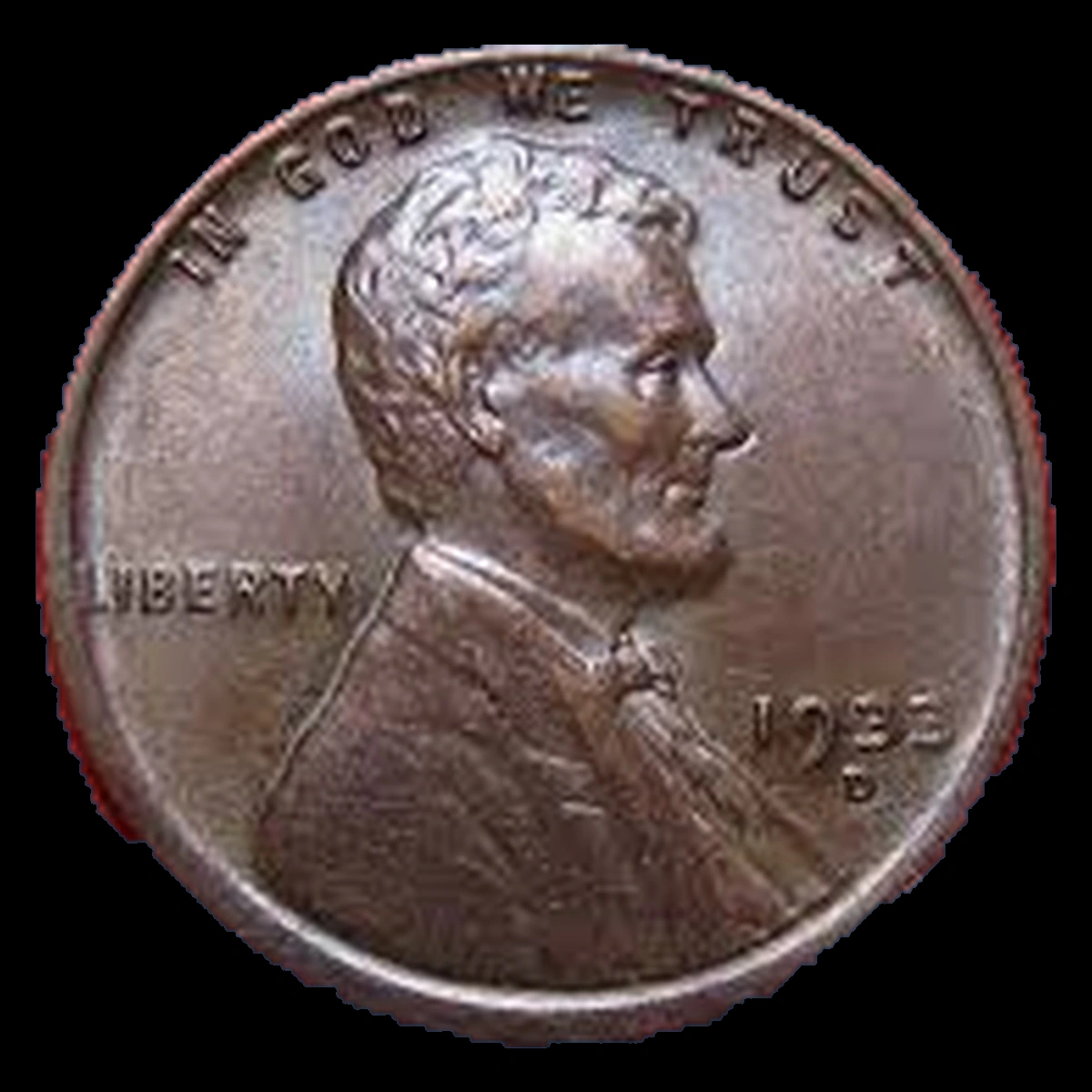 1933 Lincoln Cent (Wheat Reverse): Repunched Mintmark