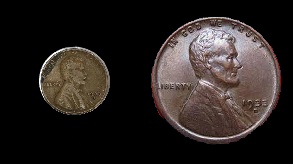 1933 Penny Errors — error coin photographs