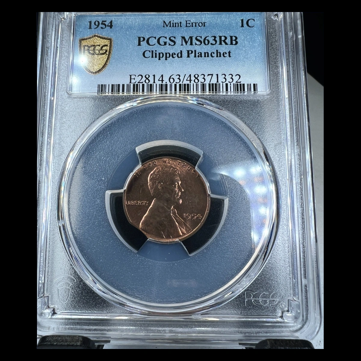 1954 Wheat Penny: Clipped Planchet
