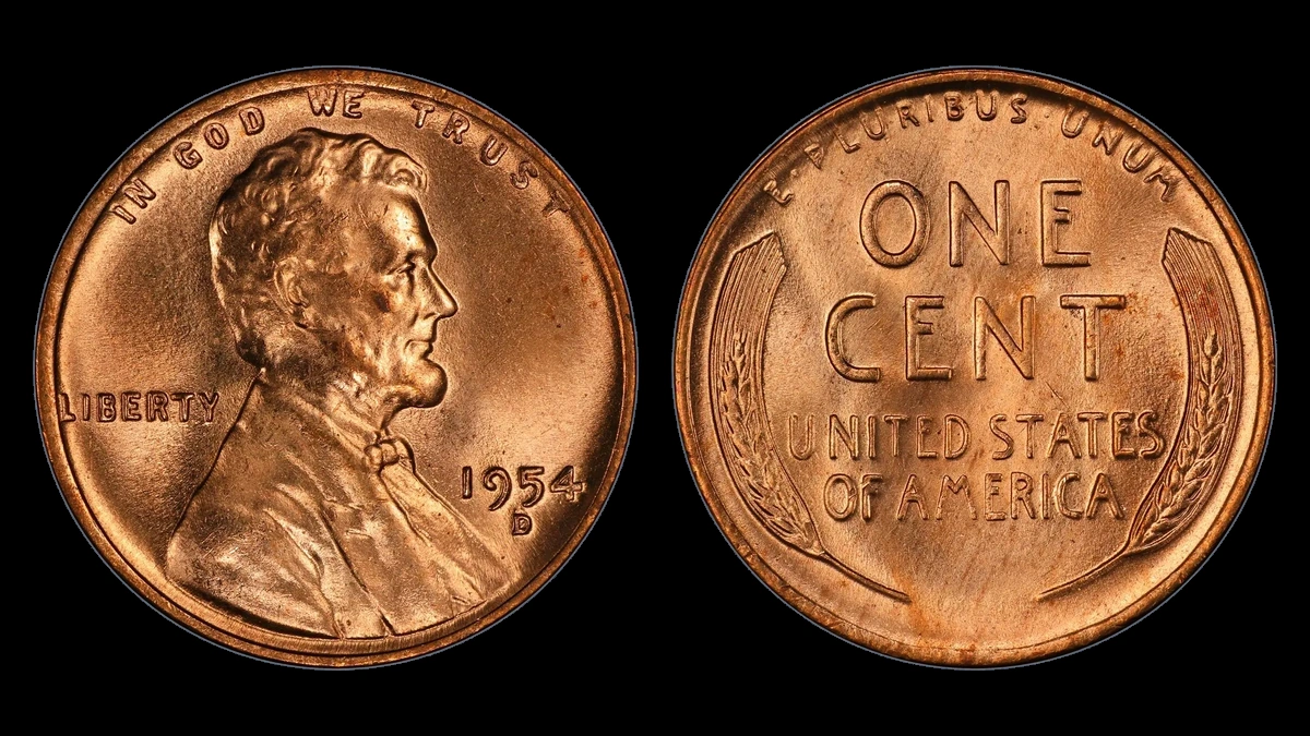 1954 Wheat Penny: Repunched Mintmark