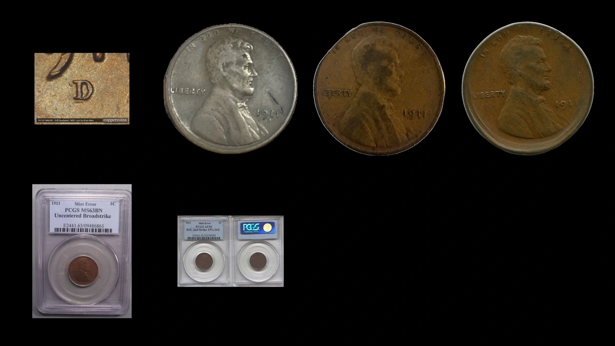 Rare 1911 Penny Errors (List & Pictures)