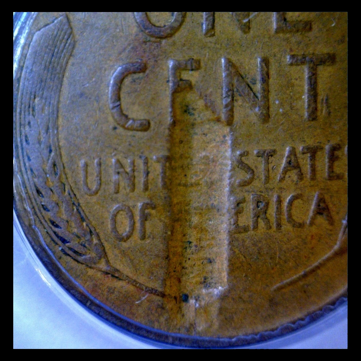 1937 Wheat Penny: Struck-Through Error