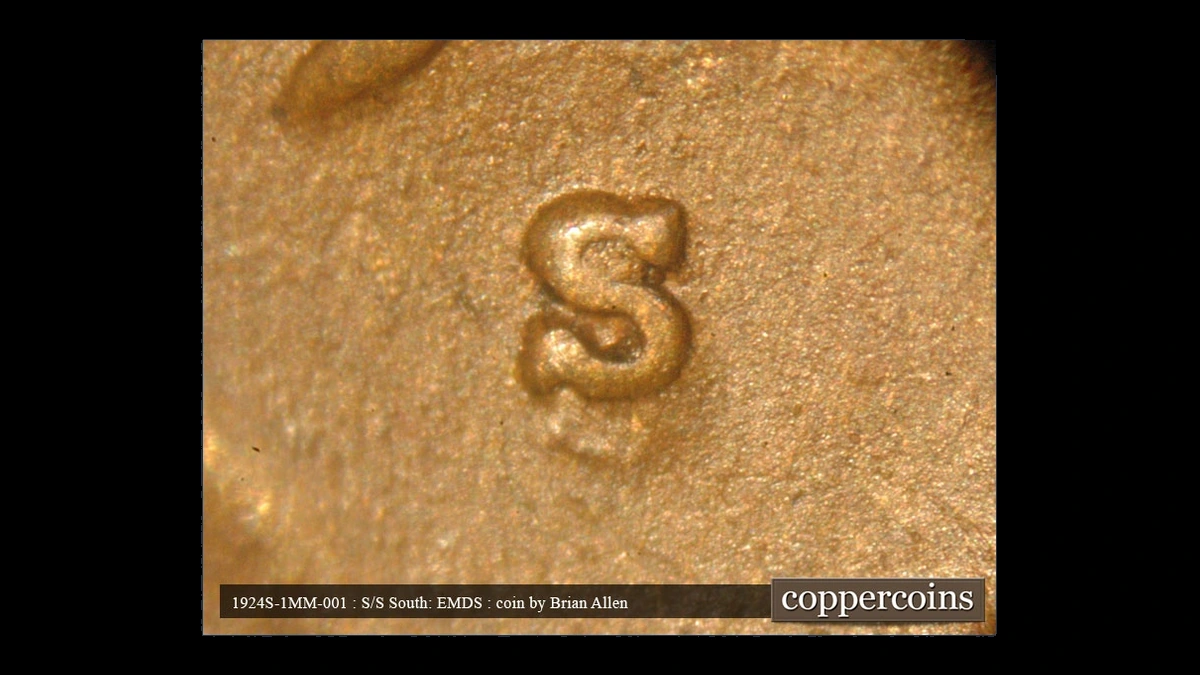 1924 Wheat Penny: Repunched Mintmark