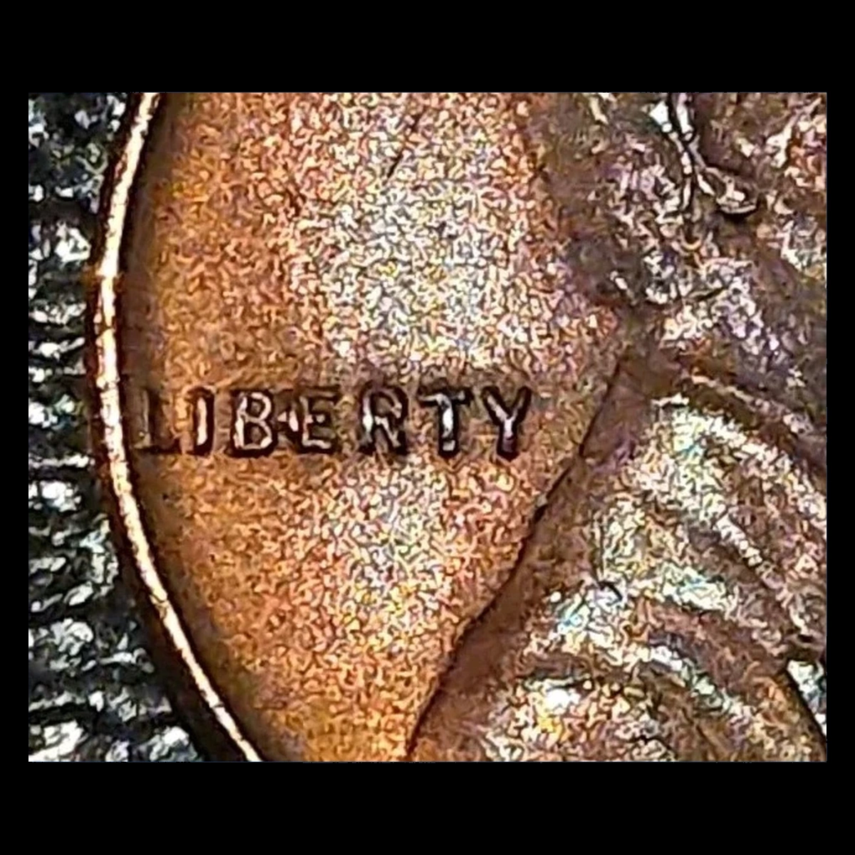 1950 Wheat Penny: BIE Die Break