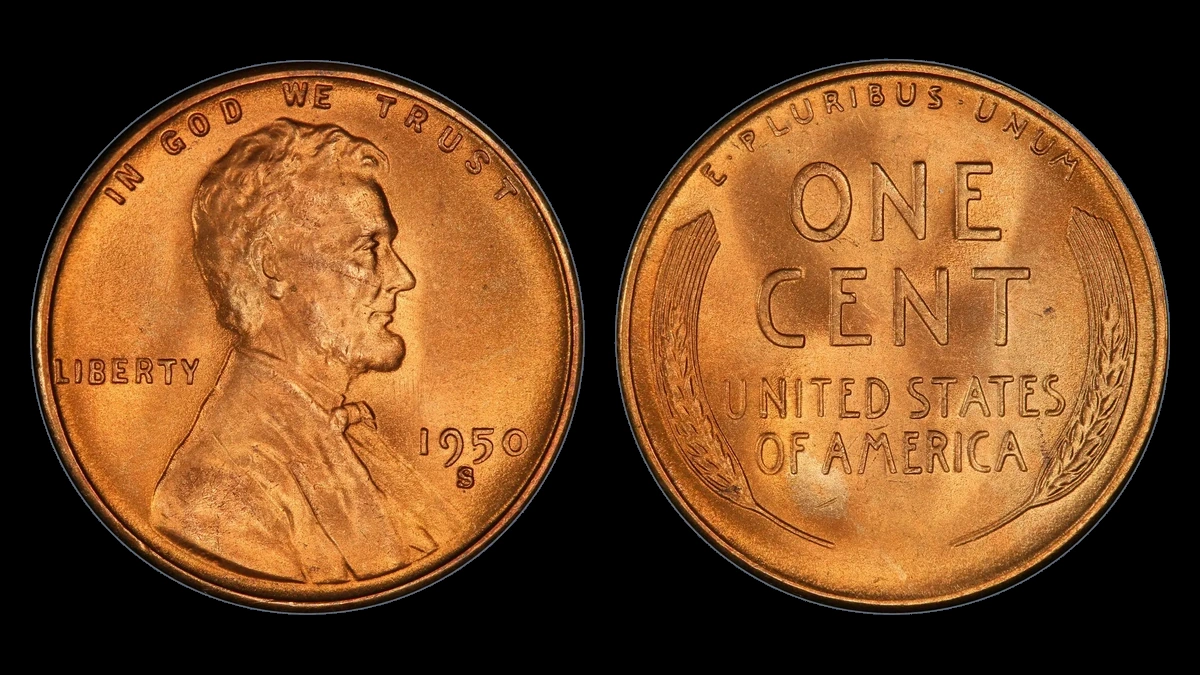 1950 Wheat Penny: Repunched Mintmark
