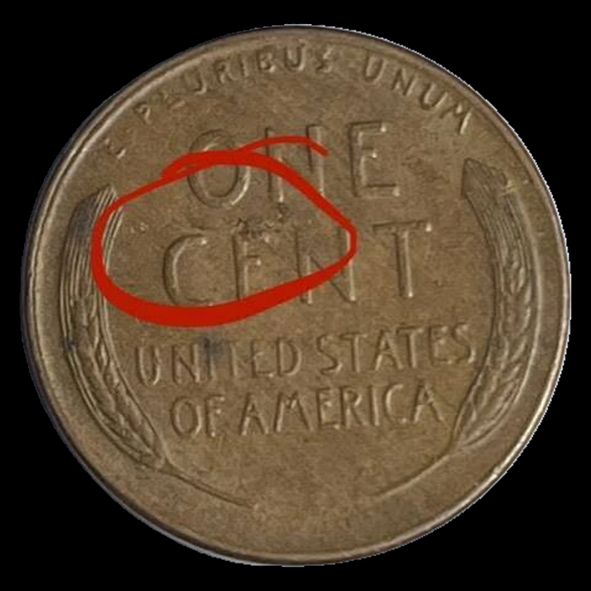 1950 Lincoln Cent (Wheat Reverse): Lamination