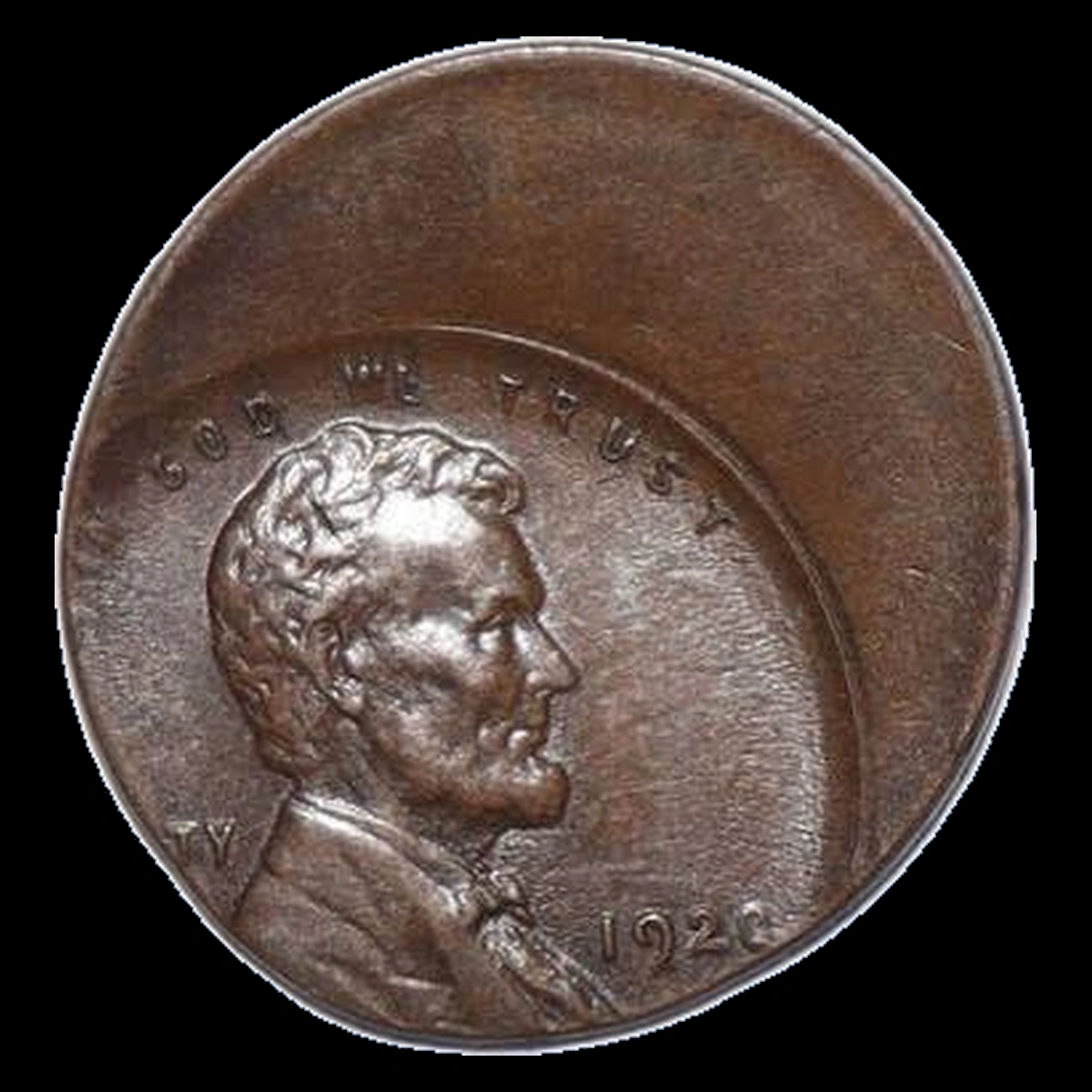 1920 Lincoln Cent (Wheat Reverse): off-center strike