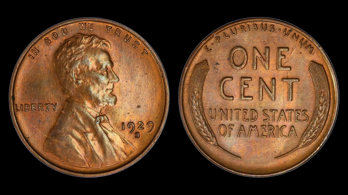 1929 Wheat Penny: Repunched Mintmark