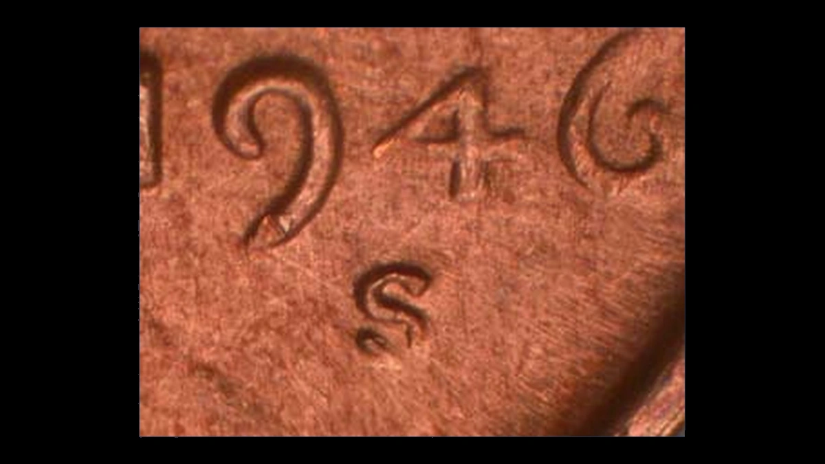 1946 Wheat Penny: Inverted Mintmark