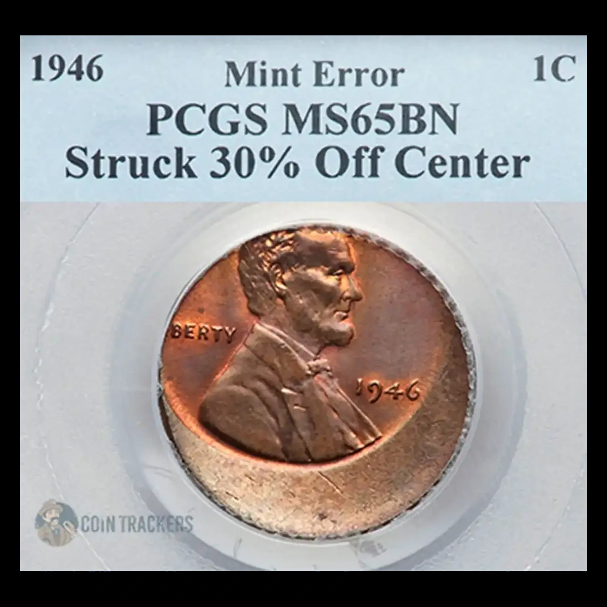 1946 Wheat Penny: Off-Center Strike