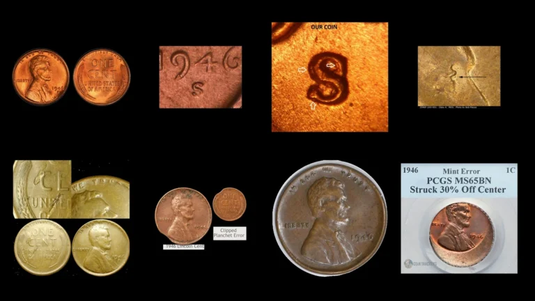 1946 Penny Errors — error coin photographs