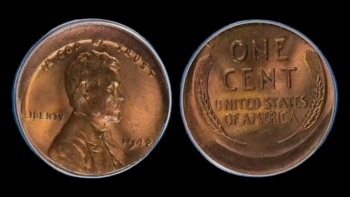 1942 Wheat Penny: Off-Center Strike