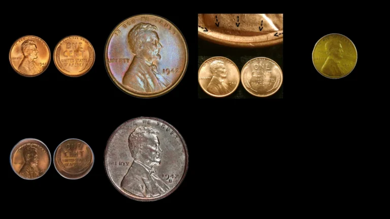 1942 Penny Errors — error coin photographs