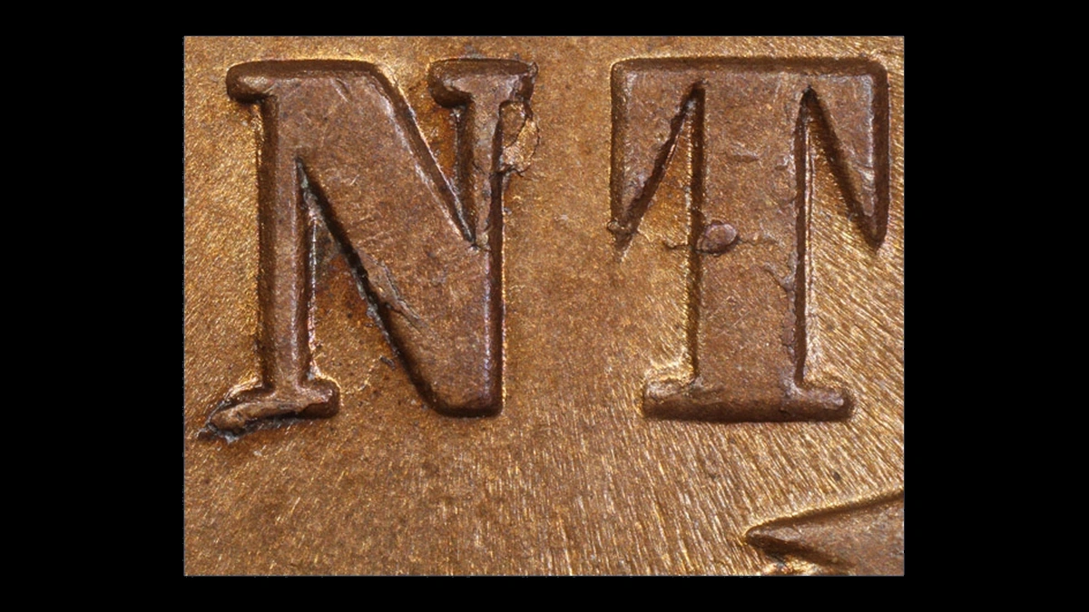 1904 Indian Head Penny: Die Chip