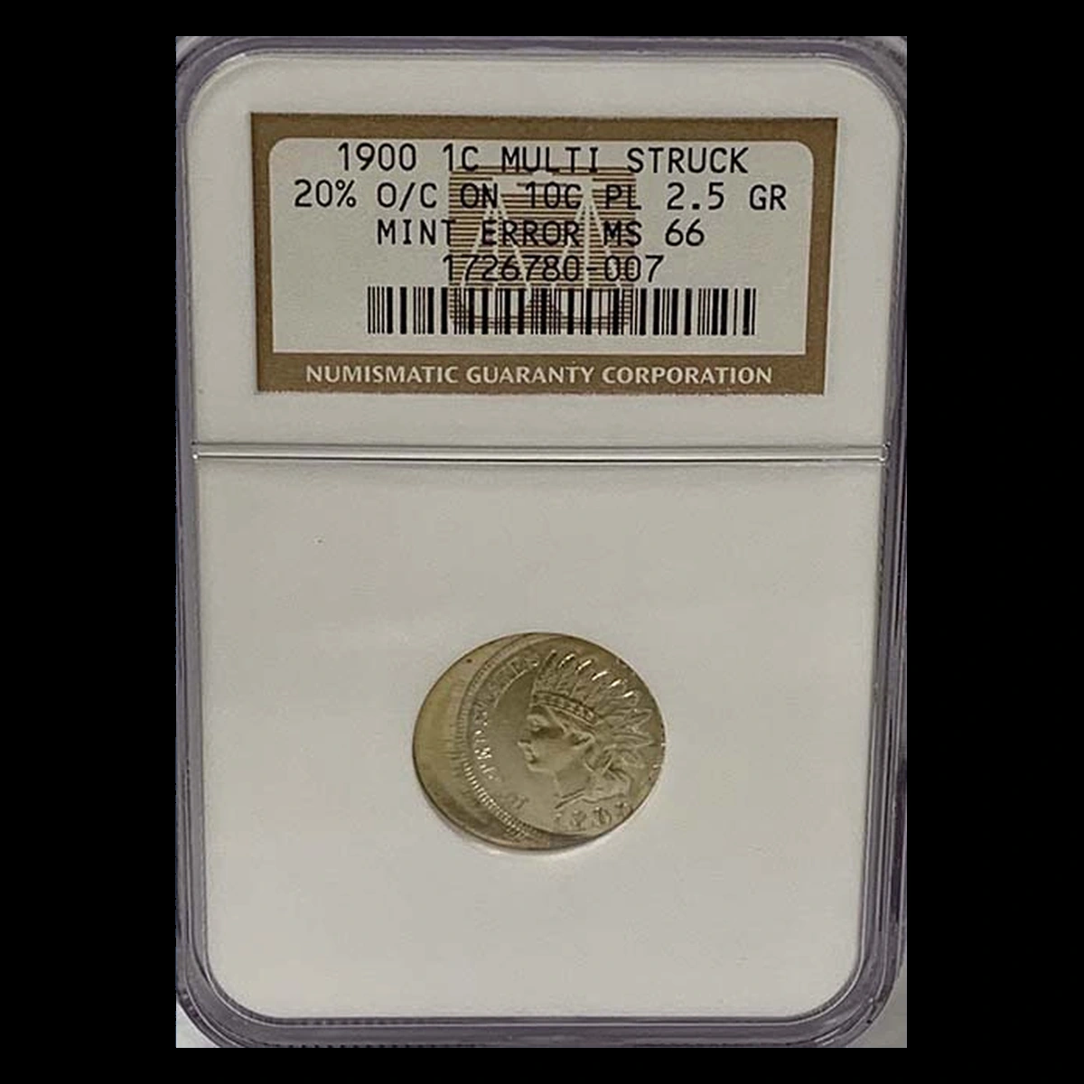 1900 Indian Head Penny: Wrong Planchet / Off-Metal Strike