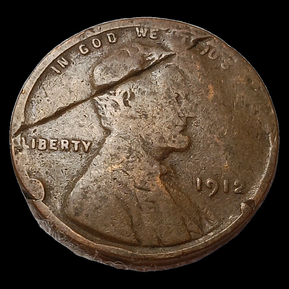 1912 Wheat Penny: Lamination / Split Planchet