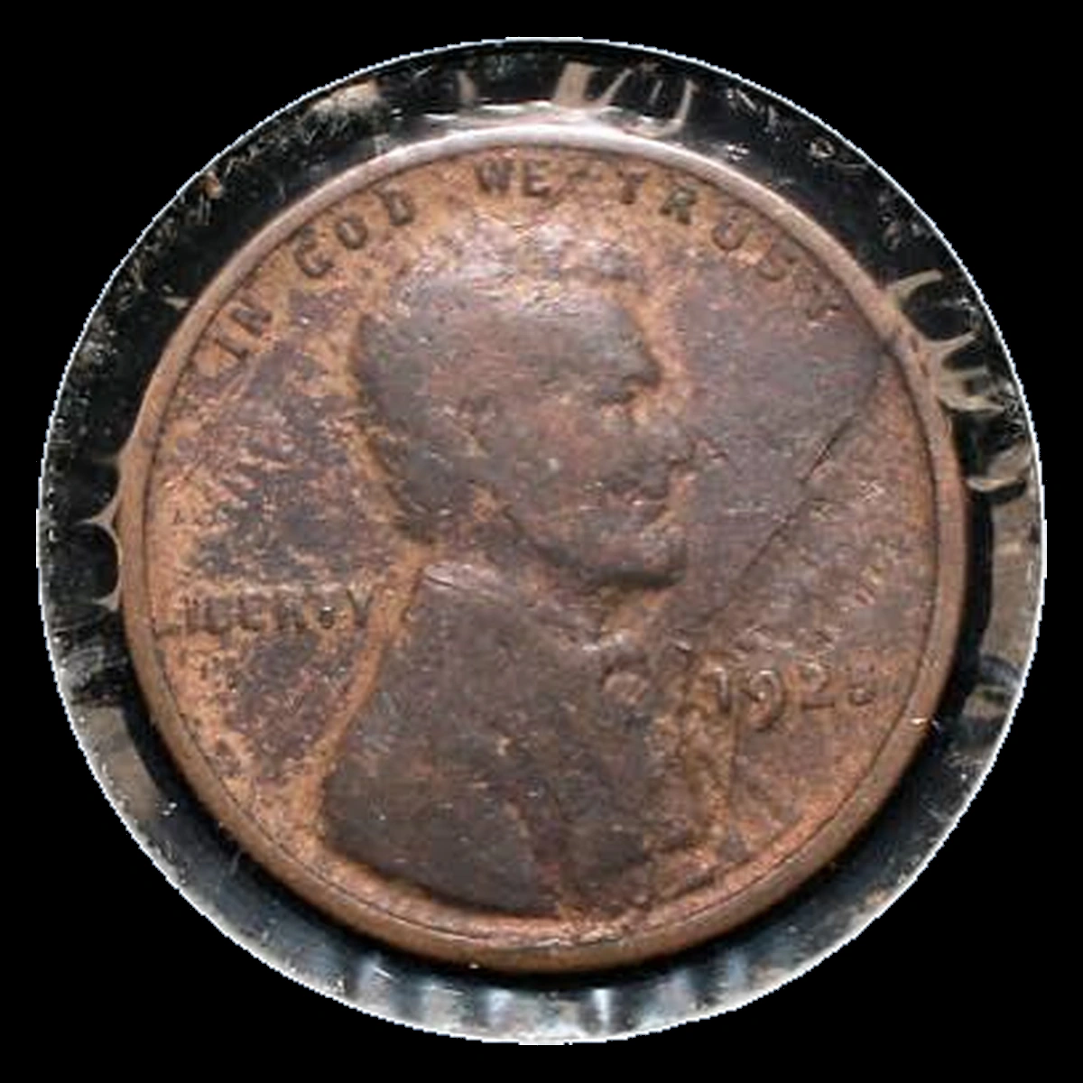 1925 Lincoln Cent (Wheat Reverse): Lamination
