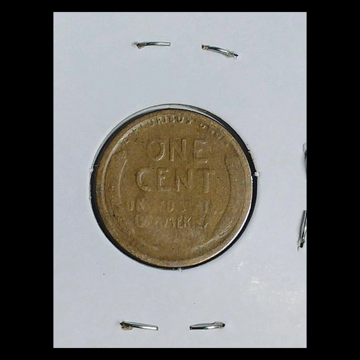 1921 Lincoln Cent (Wheat Reverse): Struck Through