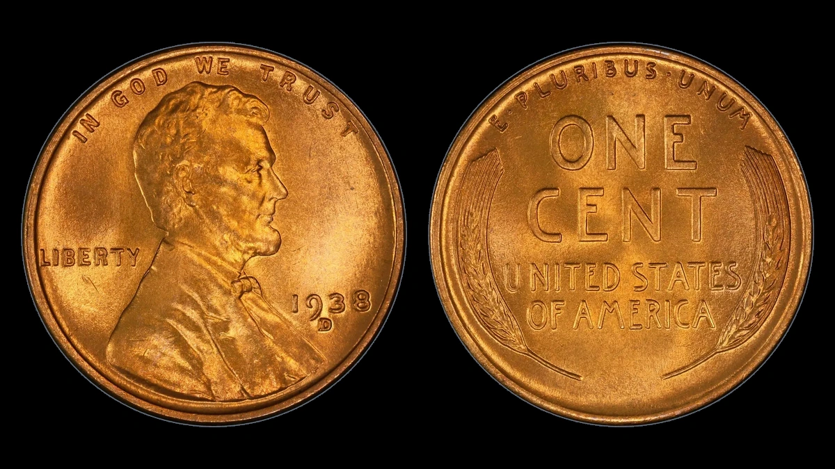 1938 Wheat Penny: Repunched Mintmark