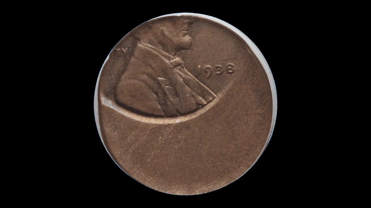 1938 Wheat Penny: Off-Center Strike
