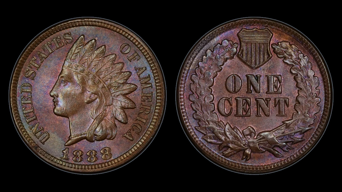 1888 Indian Head Penny: Repunched Date