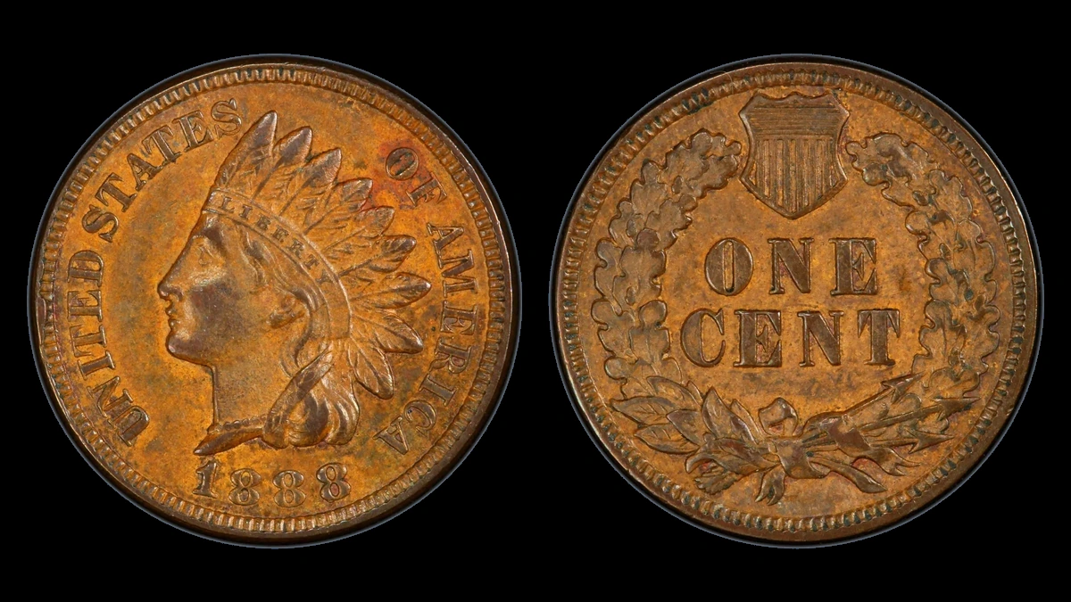 1888 Indian Head Penny: Overdate