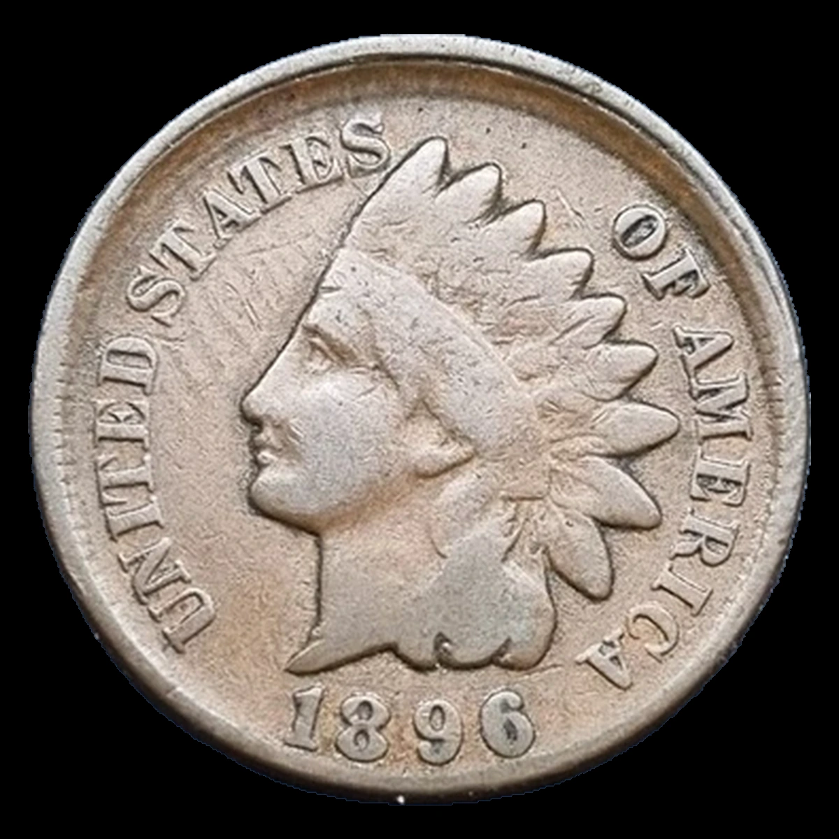 1896 Indian Head Penny: Off-Center Strike