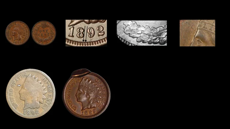 1892 Penny Errors — error coin photographs