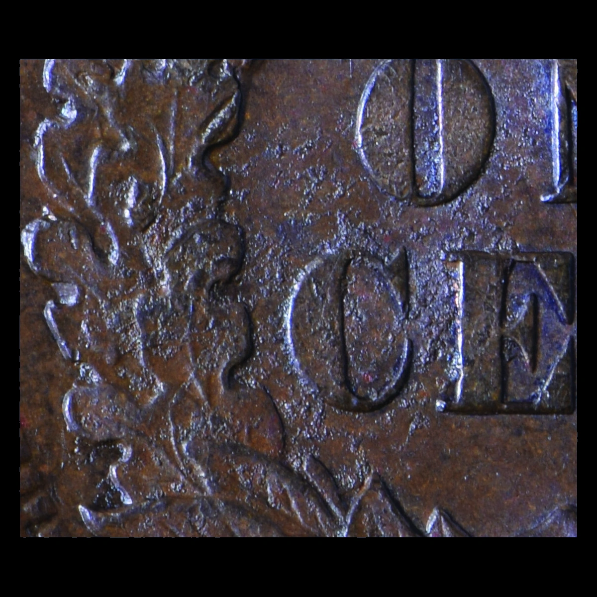 1901 Indian Head Penny: Rusted Die Texture