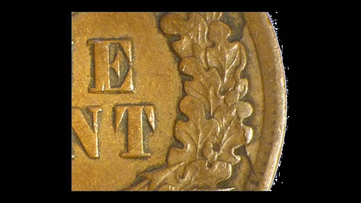 1902 Indian Head Penny: Die Break / Cud