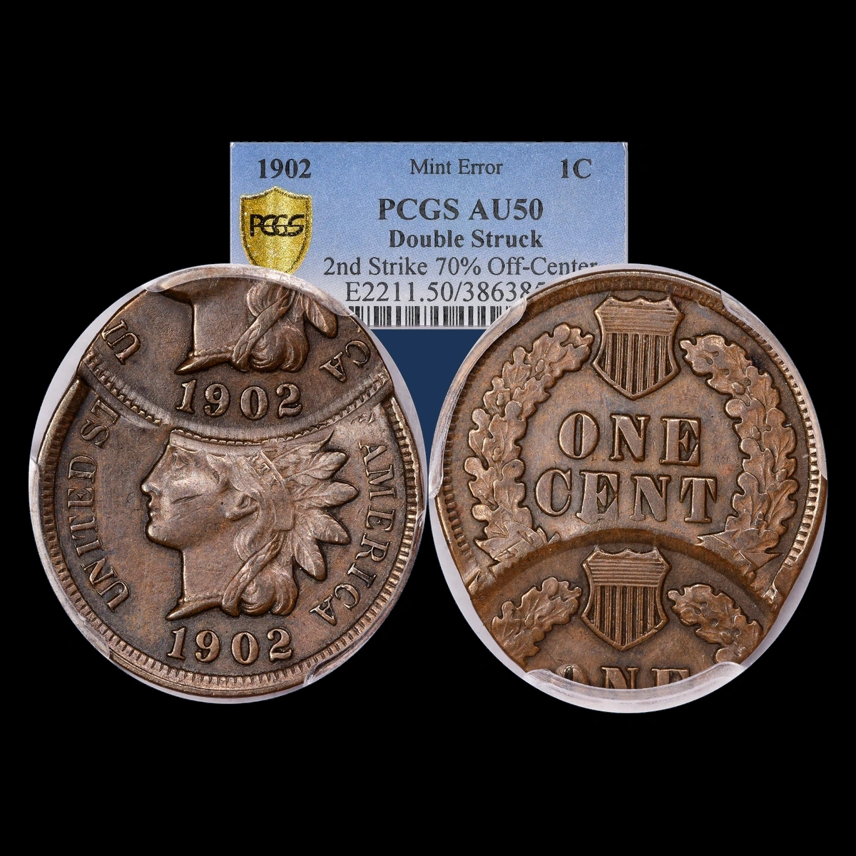 1902 Indian Head Penny: Off-Center Strike