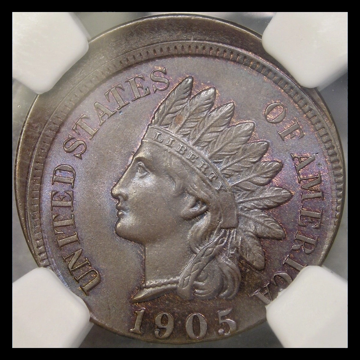 1905 Indian Head Penny: Off-Center Strike